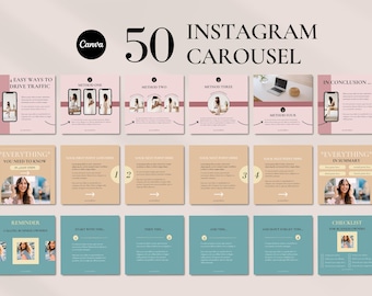 Canva Carousel Templates for Coaches | Instagram Carousel Template | Engagement Posts Canva
