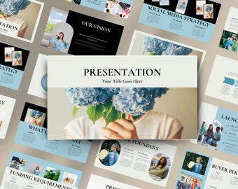 Editable Pitch Deck Template: Canva Presentation Slides, Business Proposal, Business Plan