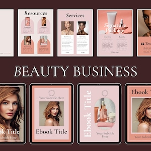 Beauty eBook Workbook, Skincare eBook, Skincare Templates, Esthetician Template, Canva ebook template, Beauty Course, Lead Magnet Template