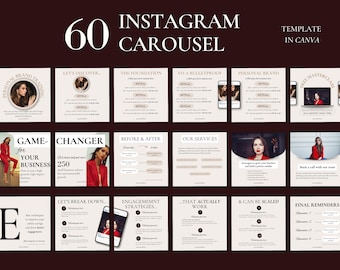 Instagram Carousel Templates for Coaches and Small Businesses | Engagement Posts