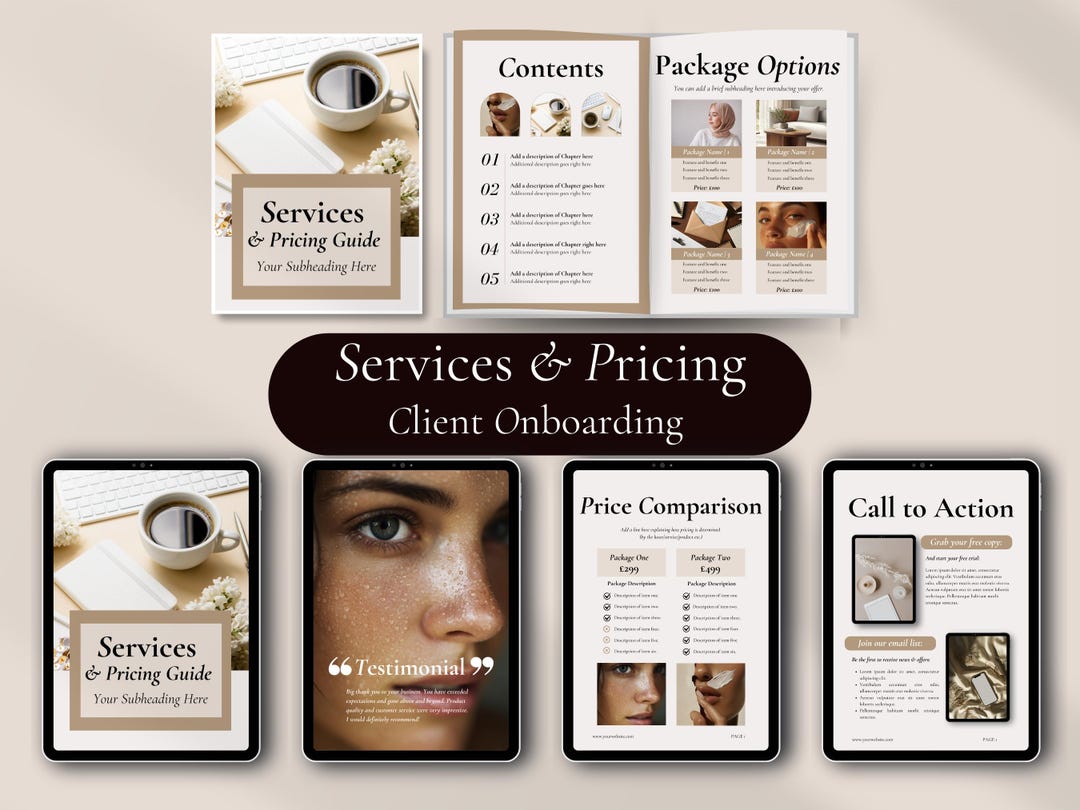 Services and Pricing Guide | Price Lists | Client Welcome Book ...