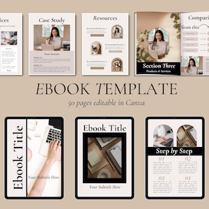 Small Business eBook Template, Luxury Workbook Template, Canva Template Ebook, Coaching Template Canva, Lead Magnet, Neutral Template