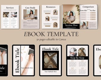 Small Business eBook Template, Luxury Workbook Template, Canva Template Ebook, Coaching Template Canva, Lead Magnet, Neutral Template