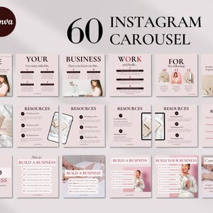 Elegant Instagram Carousel Templates: Canva Coaching & Business Design