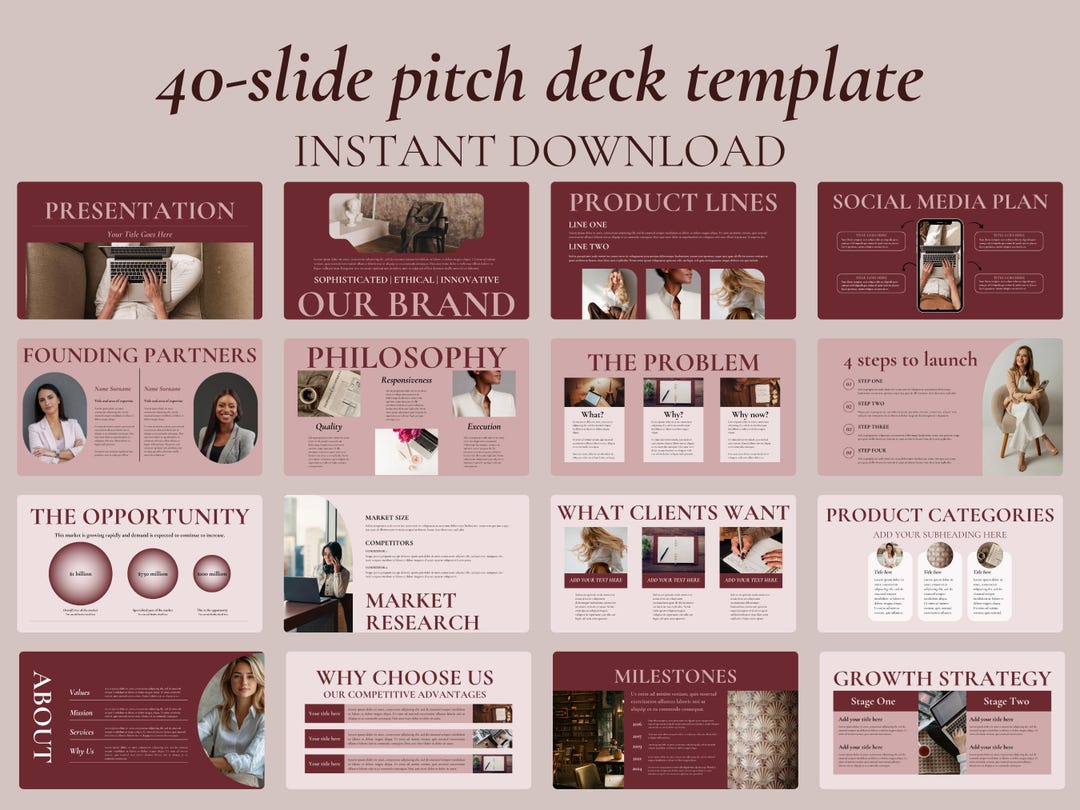 Pitch Deck Template Canva | Startup & Investor Presentation | Client ...