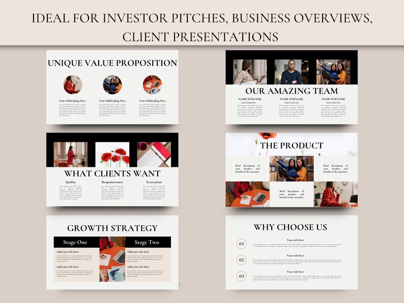 Business Presentation Template Canva Business Pitch Deck Template