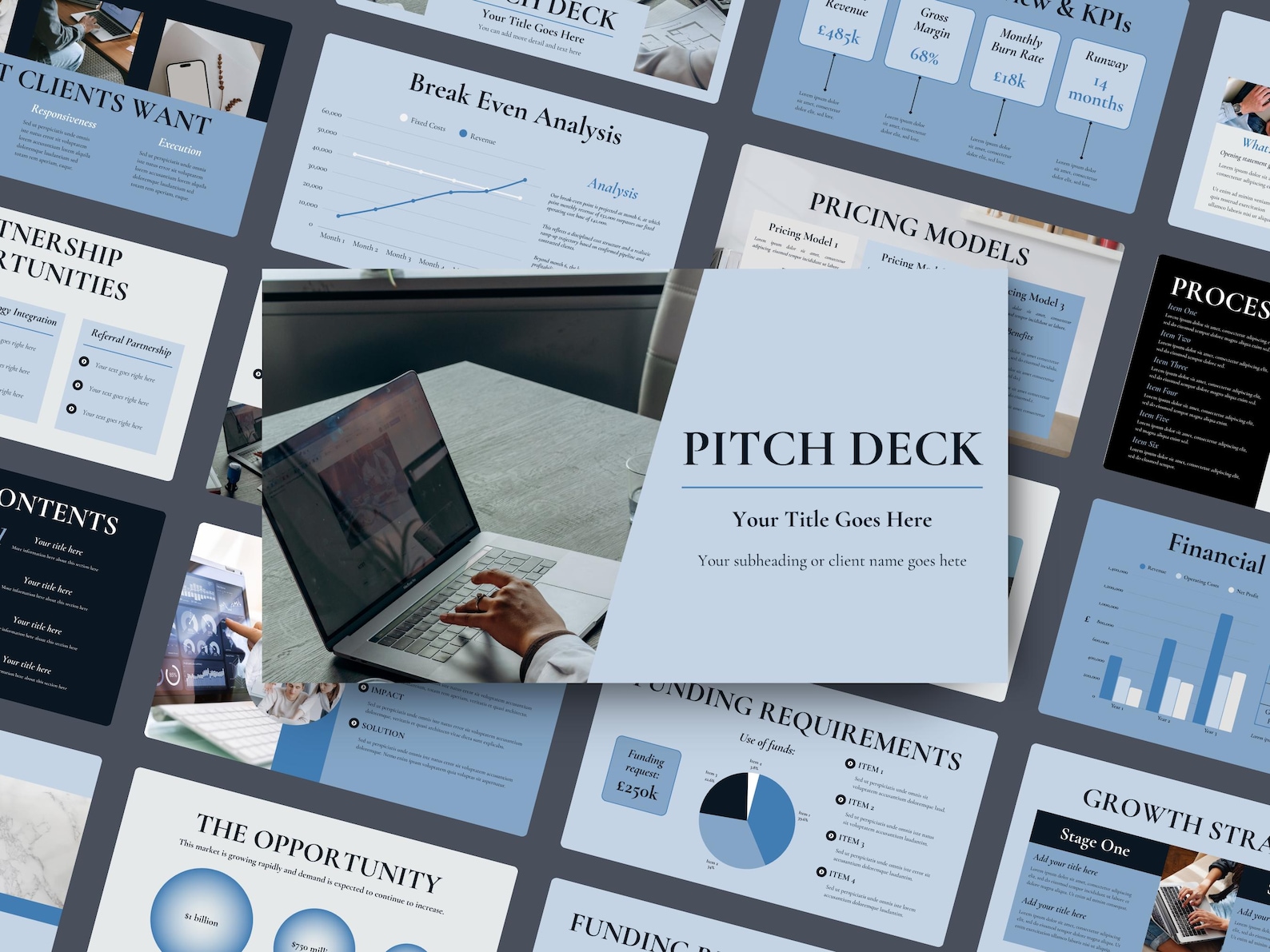 Corporate Pitch Deck Template Canva | Startup Investor Presentation ...