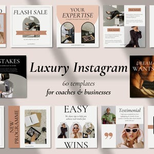 Ästhetischer Luxus Instagram Vorlagen, neutrale Instagram Post-Vorlagen, mutige Social Media Post-Vorlagen, elegante neutrale Instagram-Vorlage