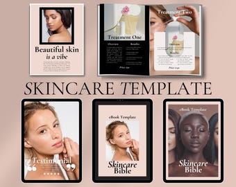 Skincare eBook Template Canva for Skin Coach Template Luxury Beauty Template Beauty Product eBook Skincare Guide Canva Beautician eBook
