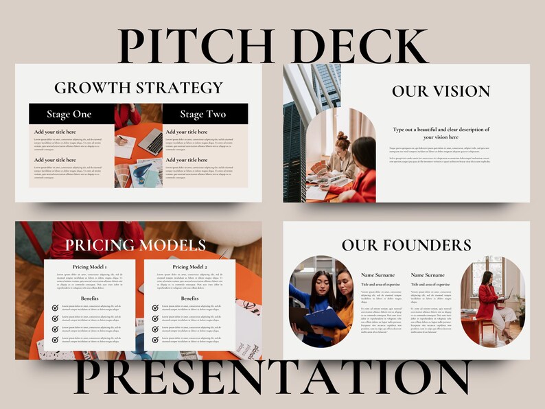 Business Presentation Template Canva Business Pitch Deck Template