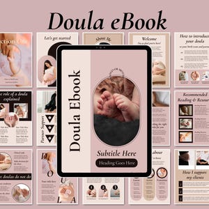 Birth Doula Client Welcome Guide | Editable Canva Template | Doula Welcome Packet | Birth Worker Client Guide | Printable Doula Booklet