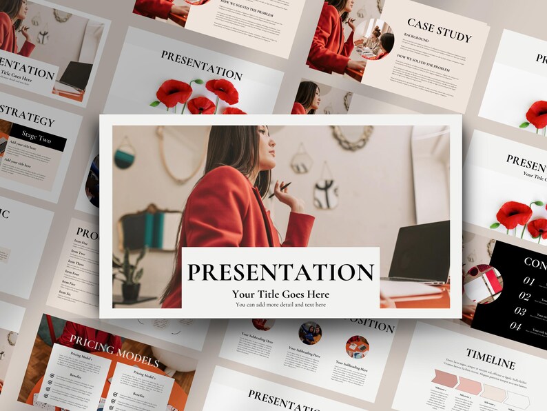 Business Presentation Template Canva Business Pitch Deck Template