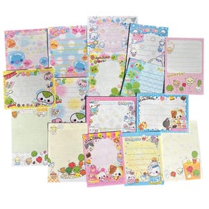 120 Pieces. Early 2000s Kawaii Stationery Grab Bag.  Q-Lia, Crux, Kamio, San X.  Rare Japanese Memo Sheets