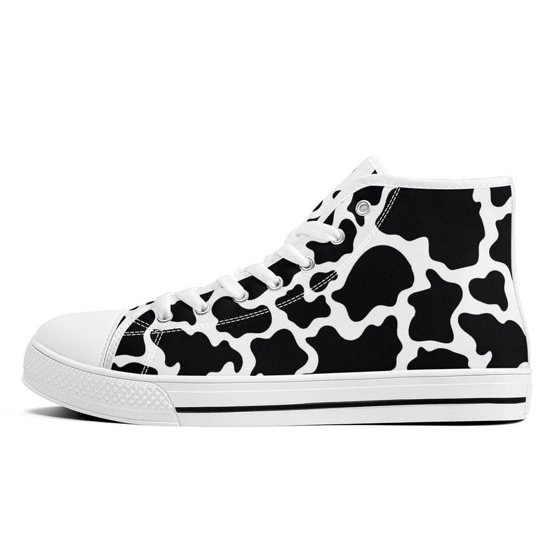 Abstract Neon Cow Print Men's Low Top Shoes