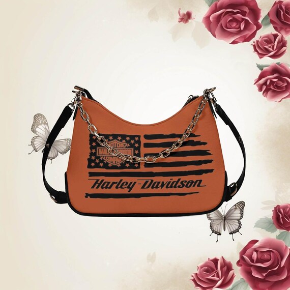 Character Harley Davison Shoulder Bag With Chain Decoration Etsy Ireland