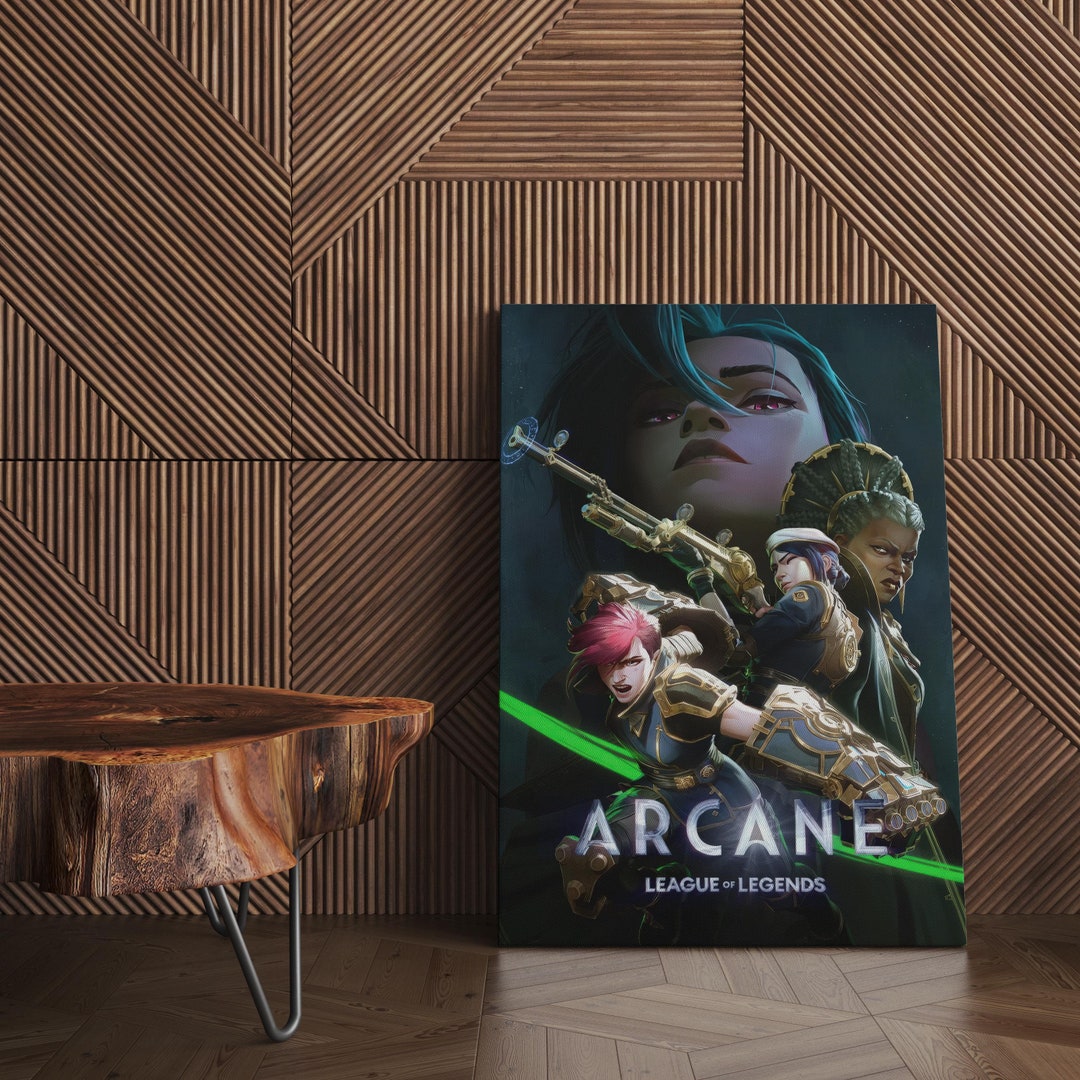 Arcane Season 2 Print, Jinx and Vi Art Print, Anime Wall Art, Gaming ...
