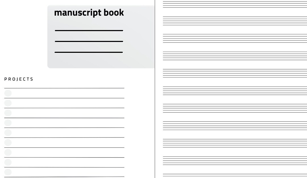 Manuscript Template.pdf Printable PDF Manuscript Paper - Letter 120 Pages - Etsy Australia