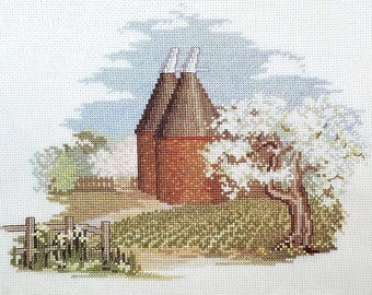 Rose Swalwell Cross Stitch Kit Oast Houses Rural England Brewing History Needlework