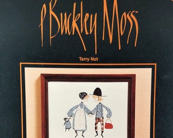 P Buckley Moss Tarry Not Cross Stitch Chart June Grigg Designs Leaflet 103 Folk Country Pattern