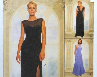 Formal Dress Sewing Pattern McCalls 9128 Size 14 16 18 Shoulder Train Fit or Flare Prom or Performance Gown