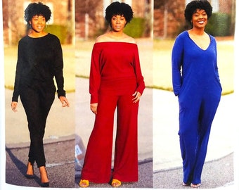 Style So Me Lisa Loungewear Sewing Pattern Size XXS to 3X Athleisure Top Flare Pants Jogger Hooded Jumpsuit
