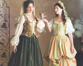 Renaissance Costume Sewing Pattern Simplicity 3809 Size 10 12 14 16 18 20 Renfair Cosplay Costuming Andrea Schewe