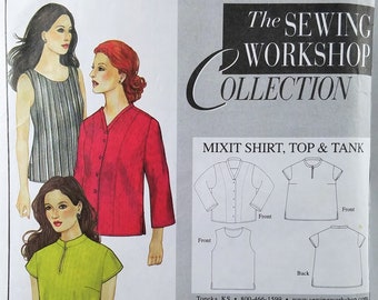 Sewing Workshop Mixit Pattern Shirt Top and Tank XS to XXL Sizes 6 8 10 12 14 16 18 20 22