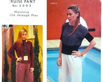 Loes Hinse 5003 Cruise Pant Sewing Pattern Pull On Loose Fit Pants Size XXS to XXL Petite through Plus