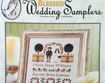 Simply Blessed Wedding Samplers Cross Stitch Booklet Praying Hands Matrimonial Counted Cross Stitch Chart