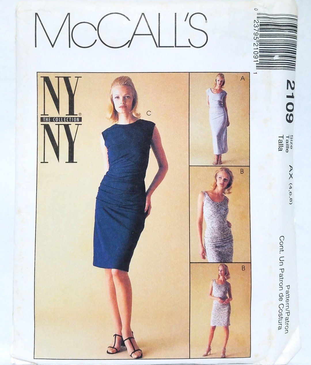 Sheath Dress Sewing Pattern Mccalls 2109 Size 4 6 8 Stretch Fabrics ...