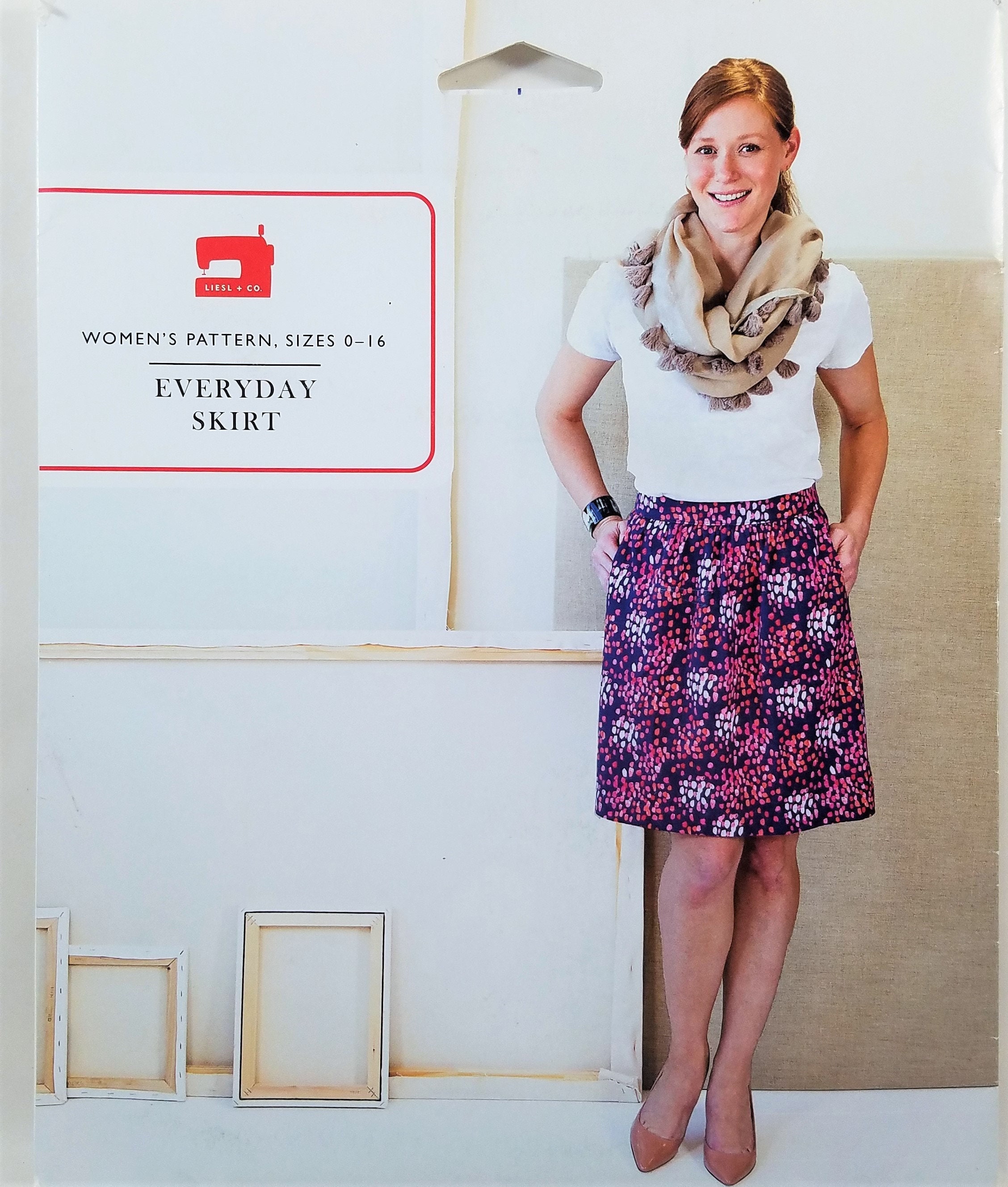 Everyday Skirt Sewing Pattern Liesl u0026 Co Pockets Pull on Easy - Etsy  Singapore