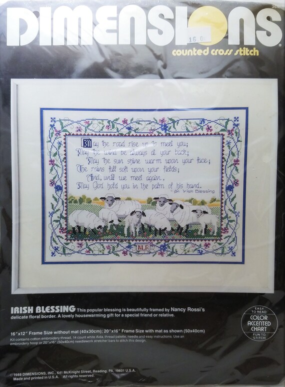 Irish Blessing Cross Stitch Kit Dimensions 3647 Nancy Rossi Etsy
