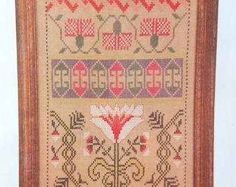 Band Sampler Cross Stitch Kit Stitches of Olde Country Stitching 414 Floral Geometric Needlework