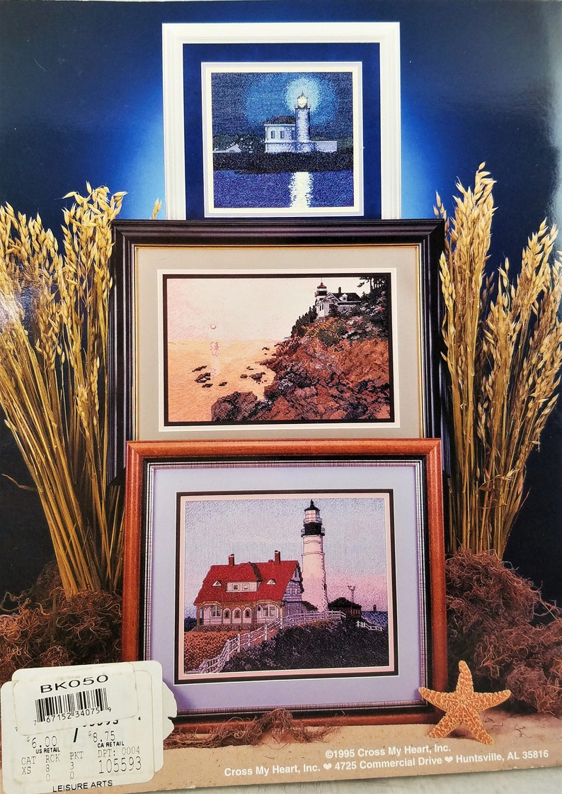 The Lighthouses Cross Stitch Booklet Cross My Heart CSB117 Seaside Vintage Charted Cross Stitch