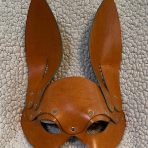 Leather bunny Mask