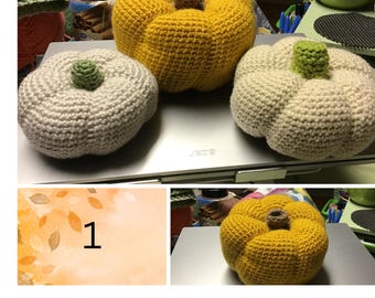 Crocheted Pumpkin Holiday Decoration
