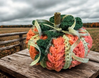 Wheat Stitch Pumpkin Decor