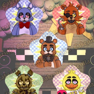 Five Nights at Freddy&#39;s star Holographic Badges