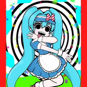 Vocaloid Memerizer Miku Hatsune Fanart A5 print