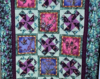 Swan Lake Quilt Twin Size Contemporary Quilt- Quilts for Sale