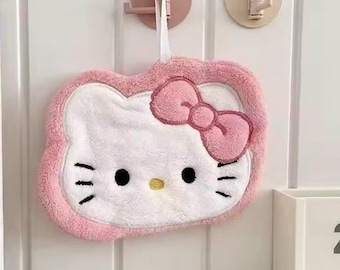 Cute Pink Cartoon Hand Towels Soft Double Layer Kawaii Bathroom Towels Aesthetic Home Decor Gift for Girls