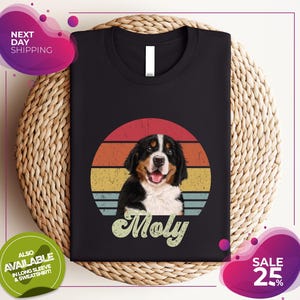 Custom Dog Shirt | Custom Pet Shirt with Vintage Portrait | Personalize Your Pet Photo Shirt in Retro Style