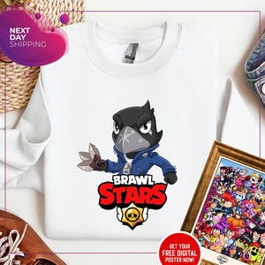 Brawl Stars Sweatshirt | All Brawl Stars Characters | Brawl Stars Hoodie | Brawl Birthday Sweater | Brawl Boy Sweatshirt | Birthday Hoodie