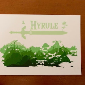 Carte postale The Legend of Zelda : Breath of the Wild (inspirée)