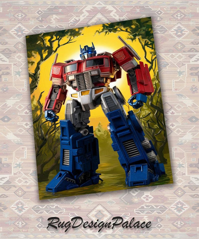 Transformers Optimus Prime Rug, Bold Colors and Cool Design, Ideal for ...