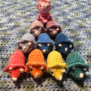 Small Handmade Crochet Triceratops Plushie