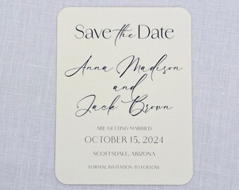 Save The Date Cards for Weddings, Modern Save The Date Cards, 4.25 x 5.5