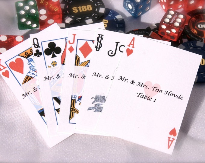 Playing Card Place Card/escort Cards Set of 80 RESERVED Ships Etsy