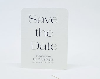 Save The Date Cards for Weddings, Modern Save The Date Cards, 4.25 x 5.5
