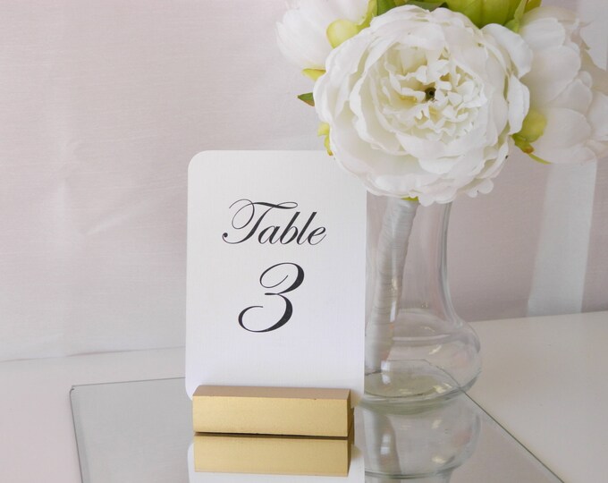 Table Number Gold Table Number Holders Set of 20 Etsy